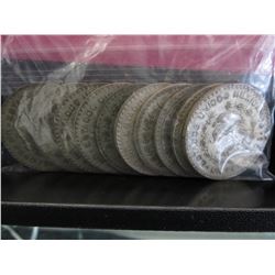 10 x 1950's & 60's 10% Silver coins