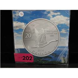 2014 Canada Silver $20.00 Canada Goose coin