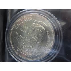 1958 Canada Death Dollar, 80% silver