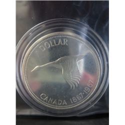 1967 Canada Centennial Goose Dollar, 80% silver