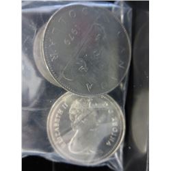 10 x Canada Canoe Dollars, various years