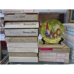 12 Gnome collector plates