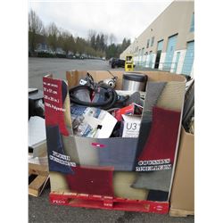 Skid of assorted household goods & tools