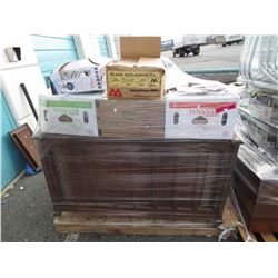 Skid containing vintage console, stereo, etc