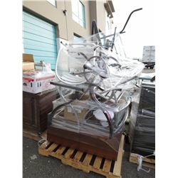Skid of assorted used household furniture, etc