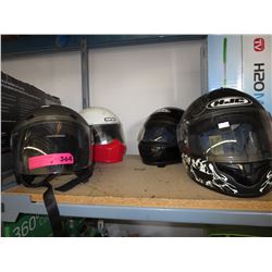 4 Motorcycle helmets. Used