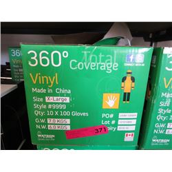 Case of new vinyl gloves - Size XL