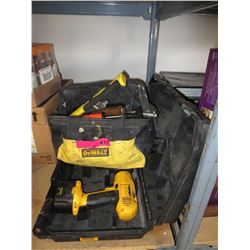 DeWalt cordless drill & bag with hand tools