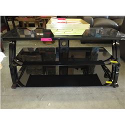 NEW - Black Tempered Glass TV stand