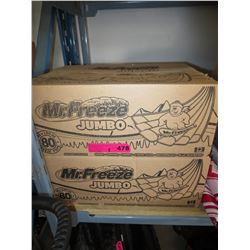 2 Cases of Mr. Freeze Jumbo Freeze Pops