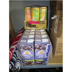 2 Cases of juice and 1 case of bottle water