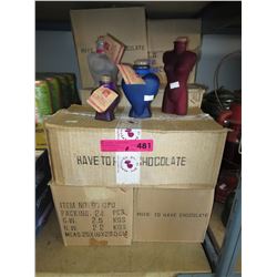 7 Cases of chocolate body paint &/or empty jars