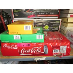 Case of Coca-Cola and 3 boxes of cookies