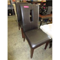 2 x NEW Leather Dining Chairs