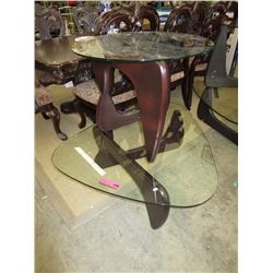 2 x Glass top coffee tables