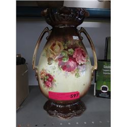 Vintage glazed pottery vase