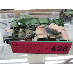 4 Dinky  toys - tanks & trucks