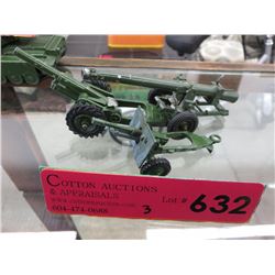 3 Vintage Die-cast mobile artillery - 2 are Dinky