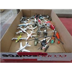 Planes and helicopters, many die-cast