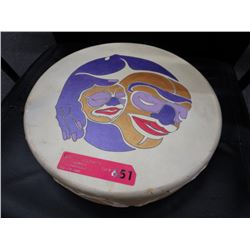 Hand made hide drum - signed
