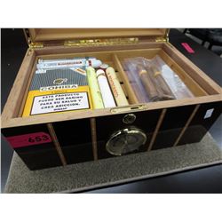 Humidor containing 3 Cohiba cigars