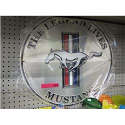 Round 23" dia metal Mustang sign