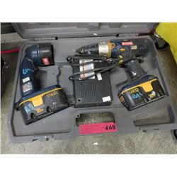 Ryobi cordless drill and light