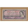 Image 1 : Canadian 1954 Ten Dollar Note with signatures Beattie/Coyne