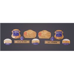 Lot of 9 Roy Rogers and Dale Evans Badges & Pins