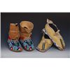Image 1 : Two Pair of Hide Moccasins