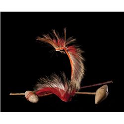 Lot of 2 Central Plains Stone Clubs and 2 Roaches