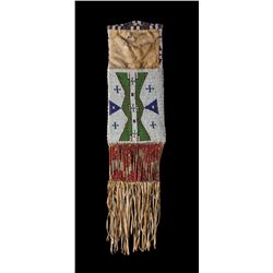 Lakota Beaded "Flag" Tobacco Bag