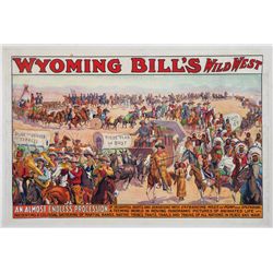Wyoming Bill's Wild West Lithograph