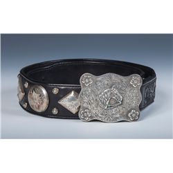 Edward H. Bohlin Concho Belt with "Horse Whisperer" Buckle