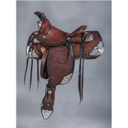 1940s Silver Mounted Show Saddle