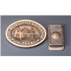 Image 1 : Edward H. Bohlin Money Clip from Burt Reynolds, and Brass Belt Buckle