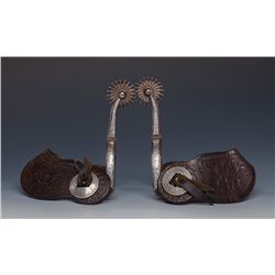 Mike Morales (1888-1934) Inlaid Spurs