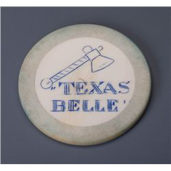 Very Rare $25 "Texas Belle" Poker Chip