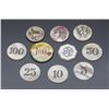 Image 1 : Lot of 10 Scare Mother of Pearl (French Style) Gaming Chips