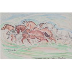 Ila McAfee, pair of watercolors