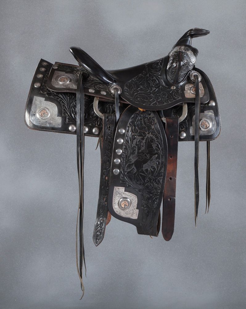 Bona Allen Silver and Gold Mounted Show Saddle
