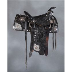 Bona Allen Silver and Gold Mounted Show Saddle