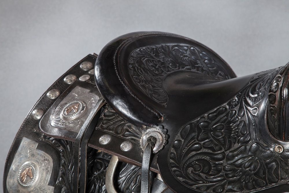 Bona Allen Silver and Gold Mounted Show Saddle