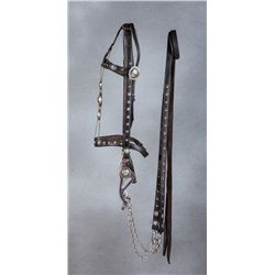 Keyston Bros Silver Mounted Headstall and Martingale