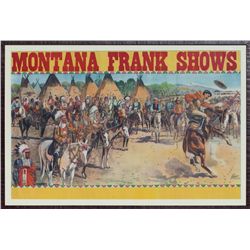 Montana Frank Wild West Show Lithograph