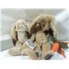 Image 1 : LOT 2 COTTAGE COLLECTIBLES BUNNIES BY GANZ