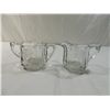 Image 1 : VINTAGE ETCHED GLASS CREAMER & SUGAR BOWL