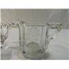 Image 2 : VINTAGE ETCHED GLASS CREAMER & SUGAR BOWL