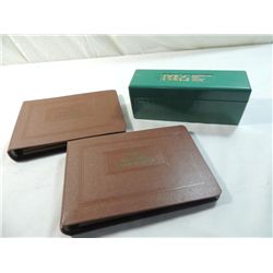 LOT 3 COIN COLLECTION ALBUMS & STORAGE BOX