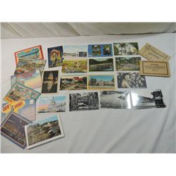 BOX LOT 25+ ASSORTED VINTAGE POSTCARDS